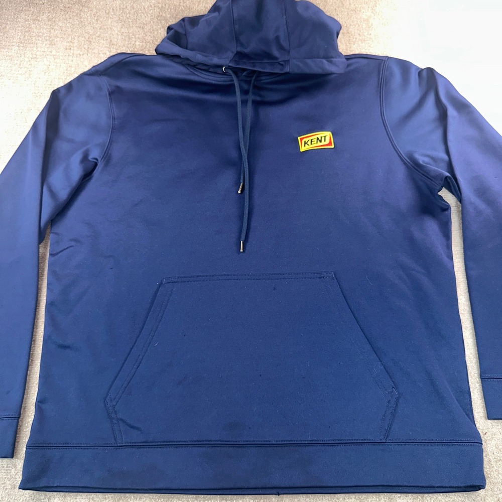 Sport-Tek Mens Navy Blue Kent Logo Performance Hoodie Sweatshirt Large ST254